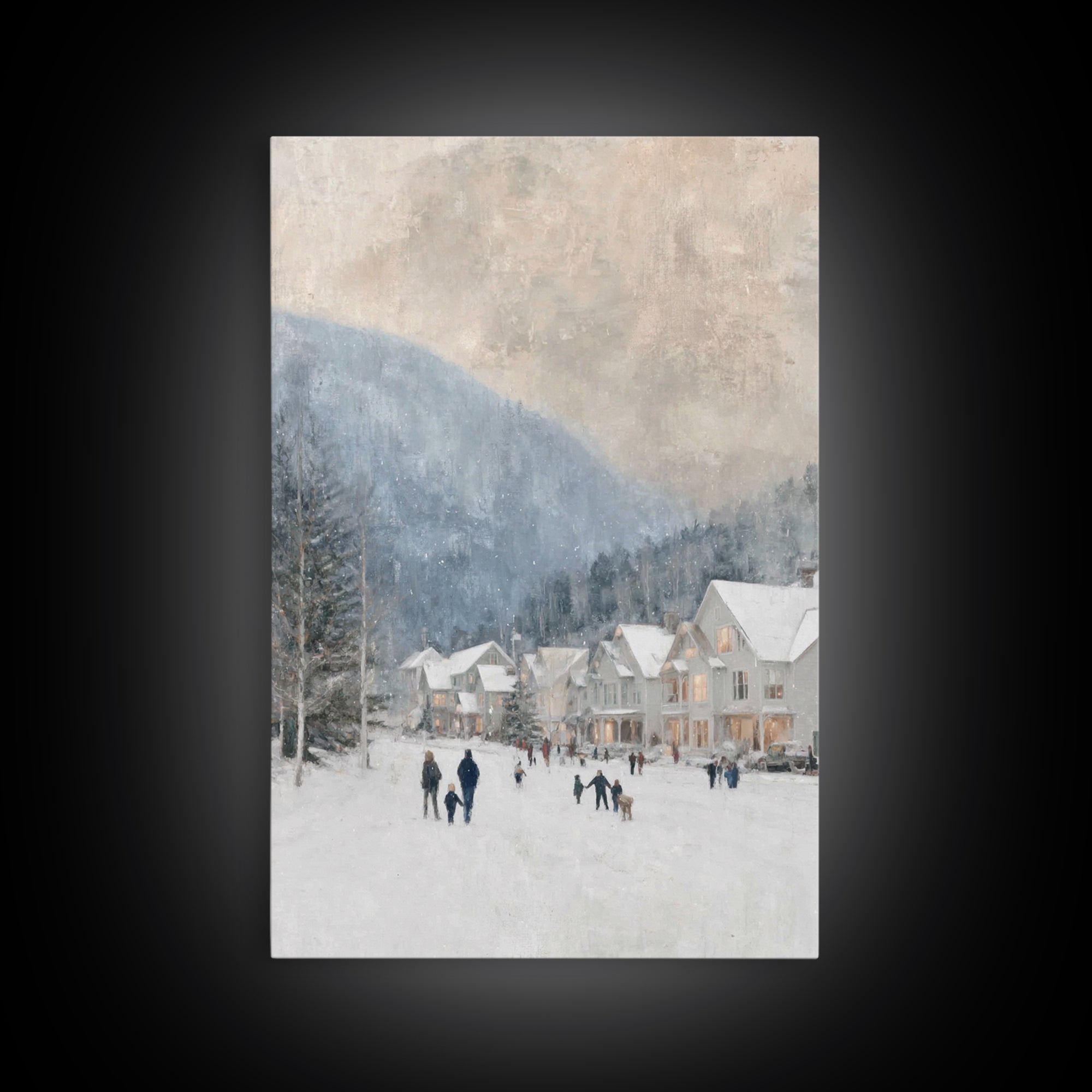 Winter Grace – Framed Canvas Print – Christian Wall Art – Christmas Art Prints – Christian Christmas Art – White Christmas Art – Christian