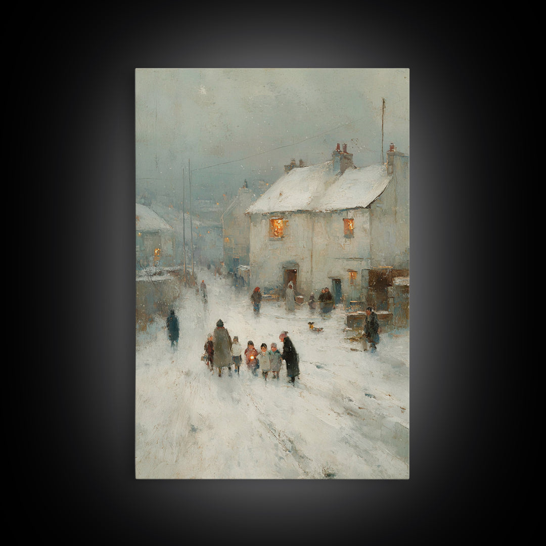 Gentle Gathering – Framed Canvas Print – Christian Art Painting – Vintage Christian Art – Christian Wall Art – Subtle Christian Art – Chris