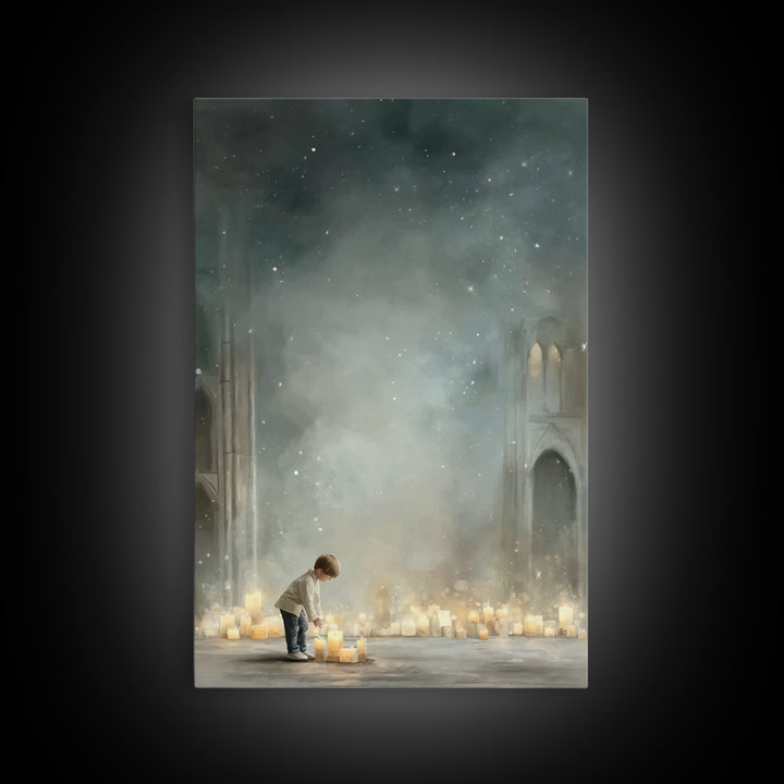 Heavenly Dawn – Framed Canvas Print – Christian Wall Art – Christian Christmas Art – Christian Art Canvas – Modern Christian Art – Christia