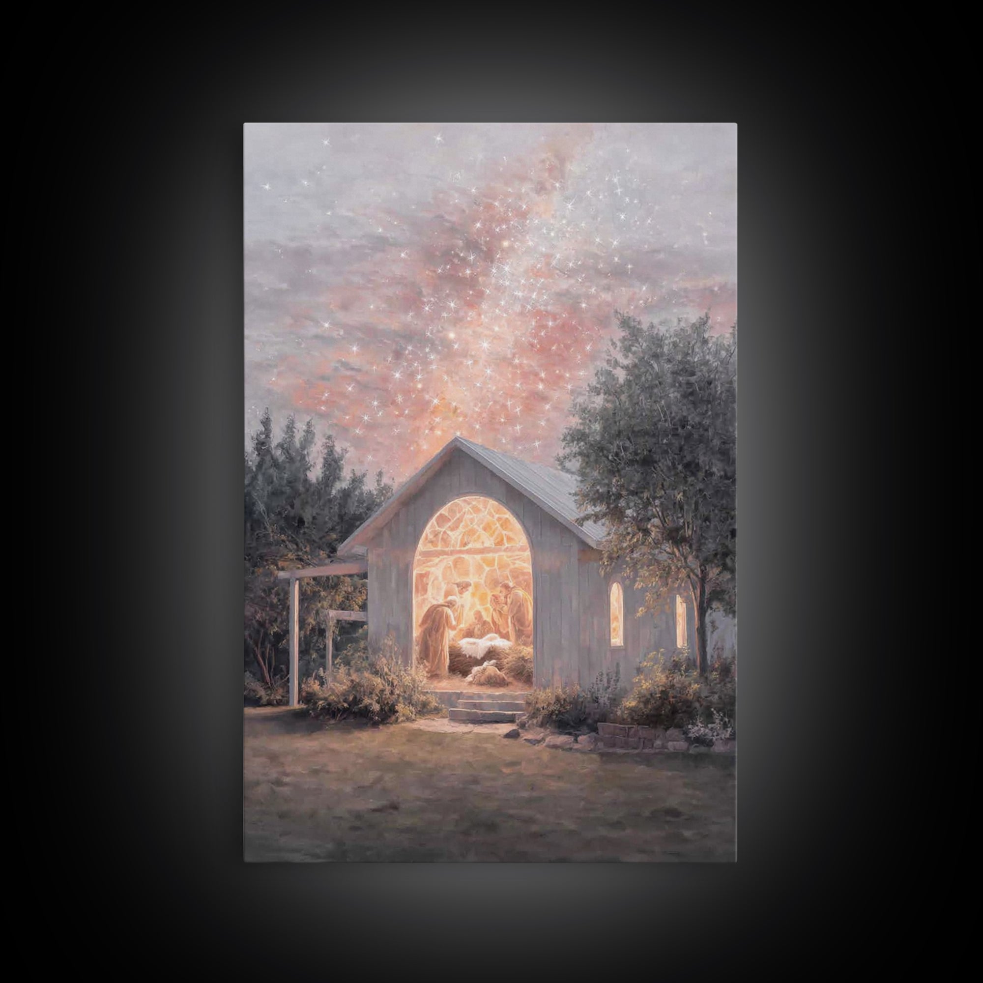 Dawn Of Bethlehem | Framed Canvas Print | Christmas Art Prints | Christian Christmas Art | Christian Art Canvas | Modern Christmas Art | Ch