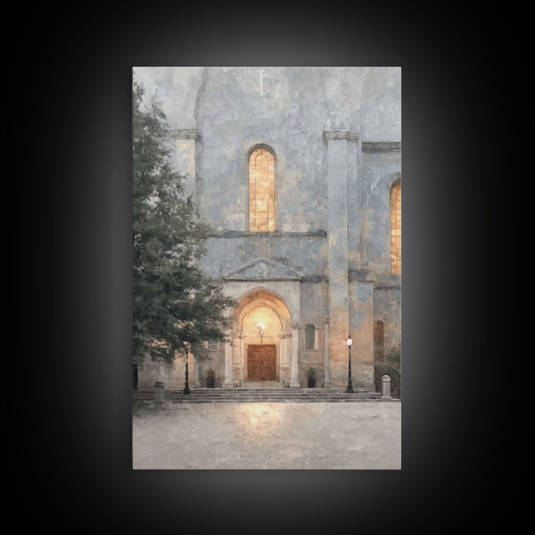 Chapel Of Light | Framed Canvas Print | Christian Wall Art | Christian Art Canvas | Subtle Christian Art | Vintage Christian Art | Christia