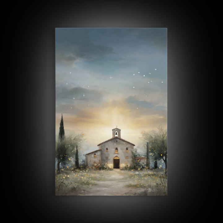 Church of Blessings - Framed Canvas Print - Christian Wall Art - Christian Art Painting - Christian Decor - Christian Art Canvas - Christma