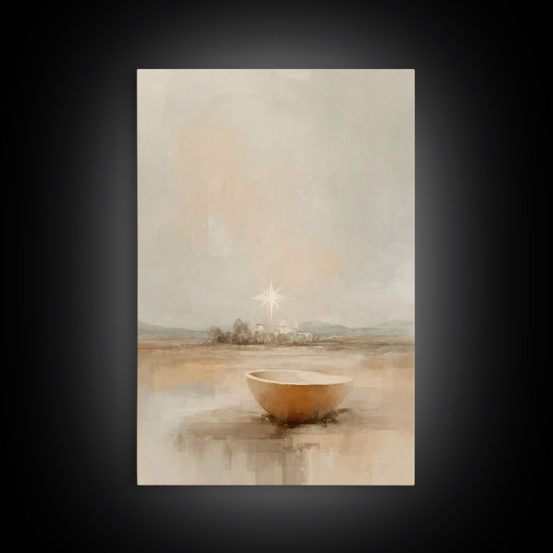Bethlehem Promise – Framed Canvas Print – Christian Wall Art – Christian Art Print – Christian Christmas Art – Christmas Canvas Wall Art –