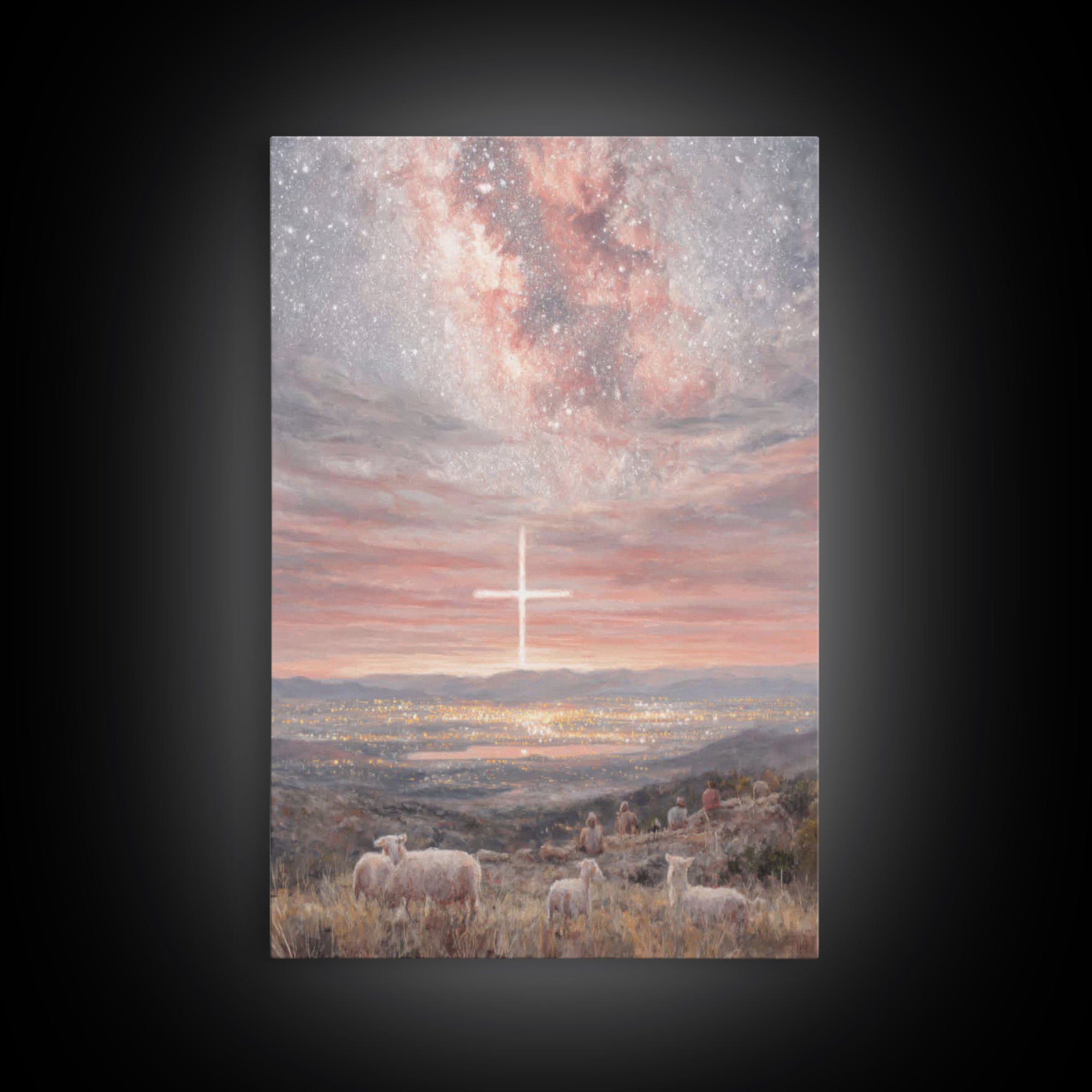 Guiding Light Wonder – Framed Canvas Print – Christian Wall Art – Christmas Art – Christian Art Canvas – Jesus Painting – Christian Christm