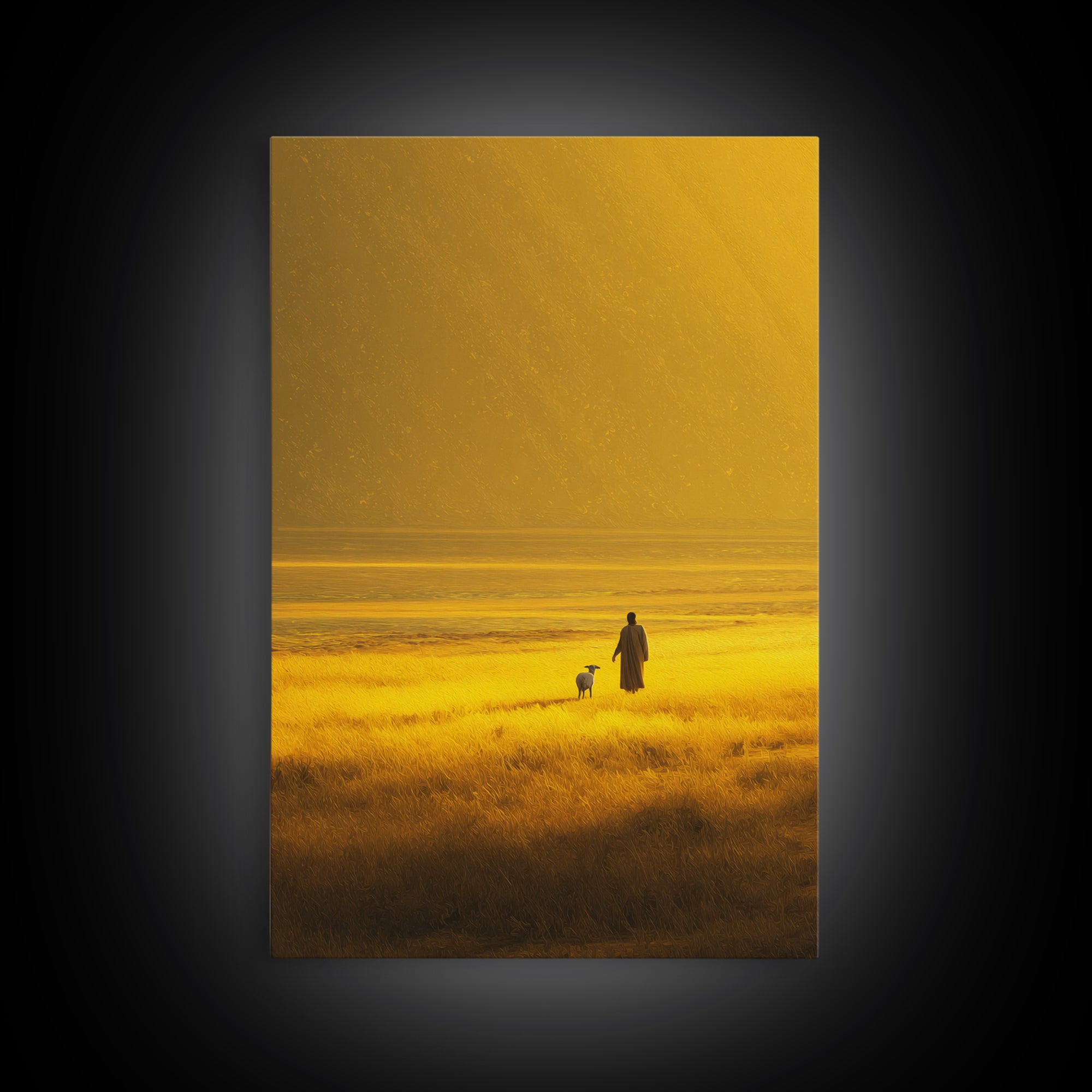 Galilee Sky Mercy, Framed Canvas Print, Christian Art Canvas, Christian Wall Art, Christmas Art, Jesus Painting, Christian Christmas Art