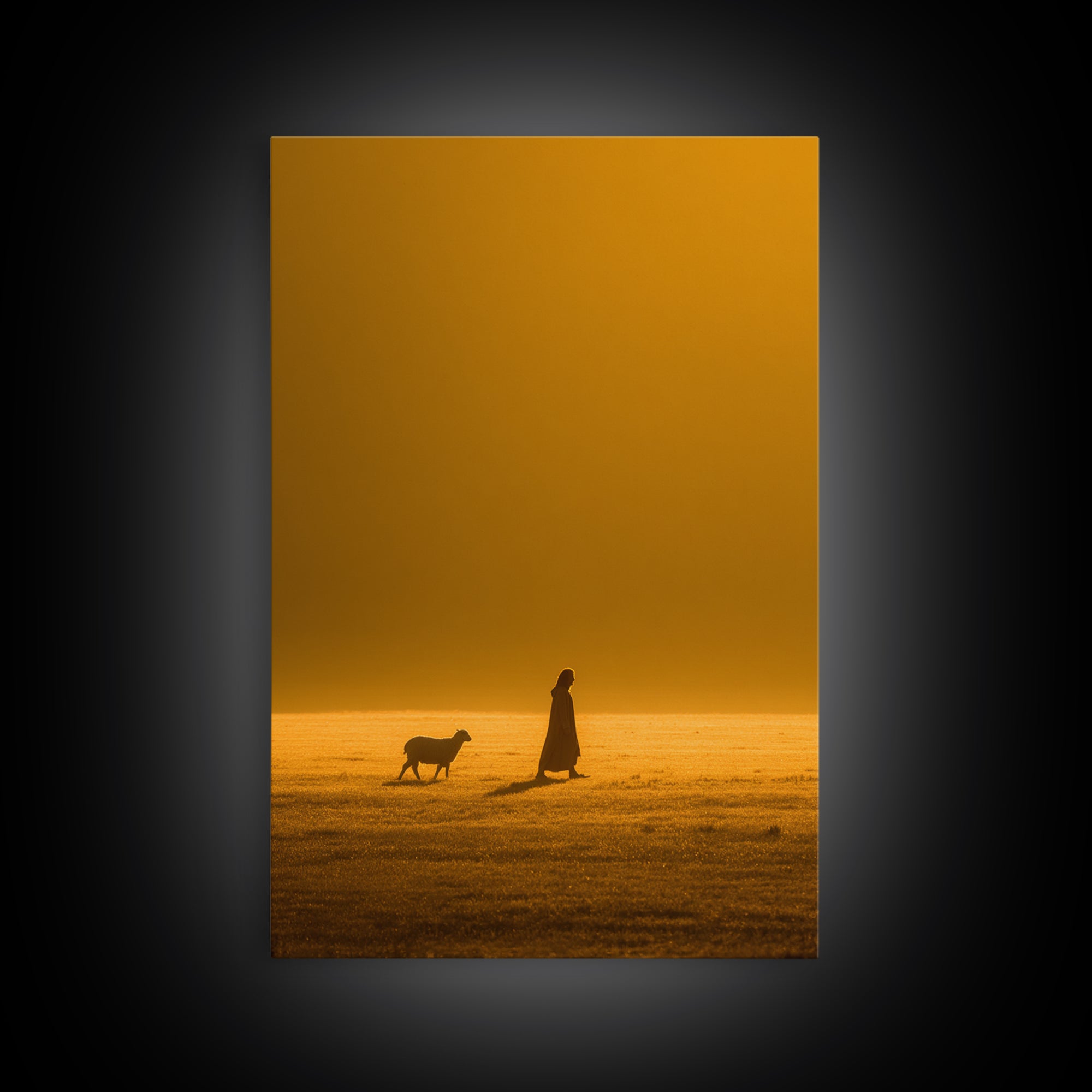 Celestial Dawn Cross | Framed Canvas Print | Christian Wall Art | Christian Art Canvas | Christmas Art | Jesus Painting | Christian Christm