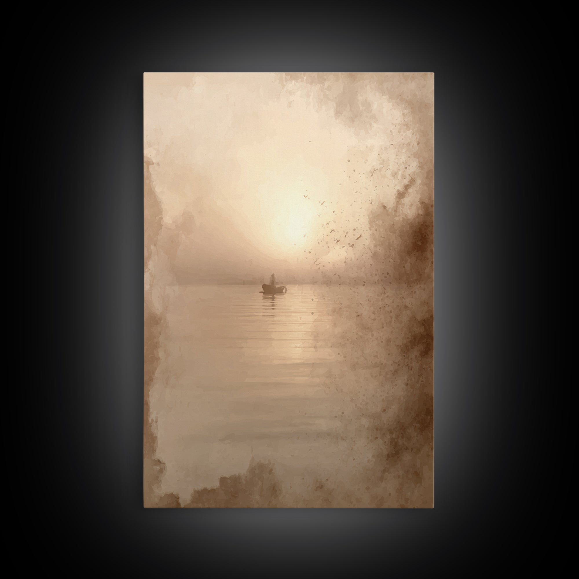 Eternal Tide Light | Framed Canvas Print | Jesus Painting | Christian Wall Art | Christian Art Canvas | Christian Christmas Art | Subtle Ch