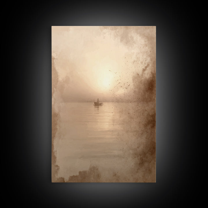 Eternal Tide Light | Framed Canvas Print | Jesus Painting | Christian Wall Art | Christian Art Canvas | Christian Christmas Art | Subtle Ch