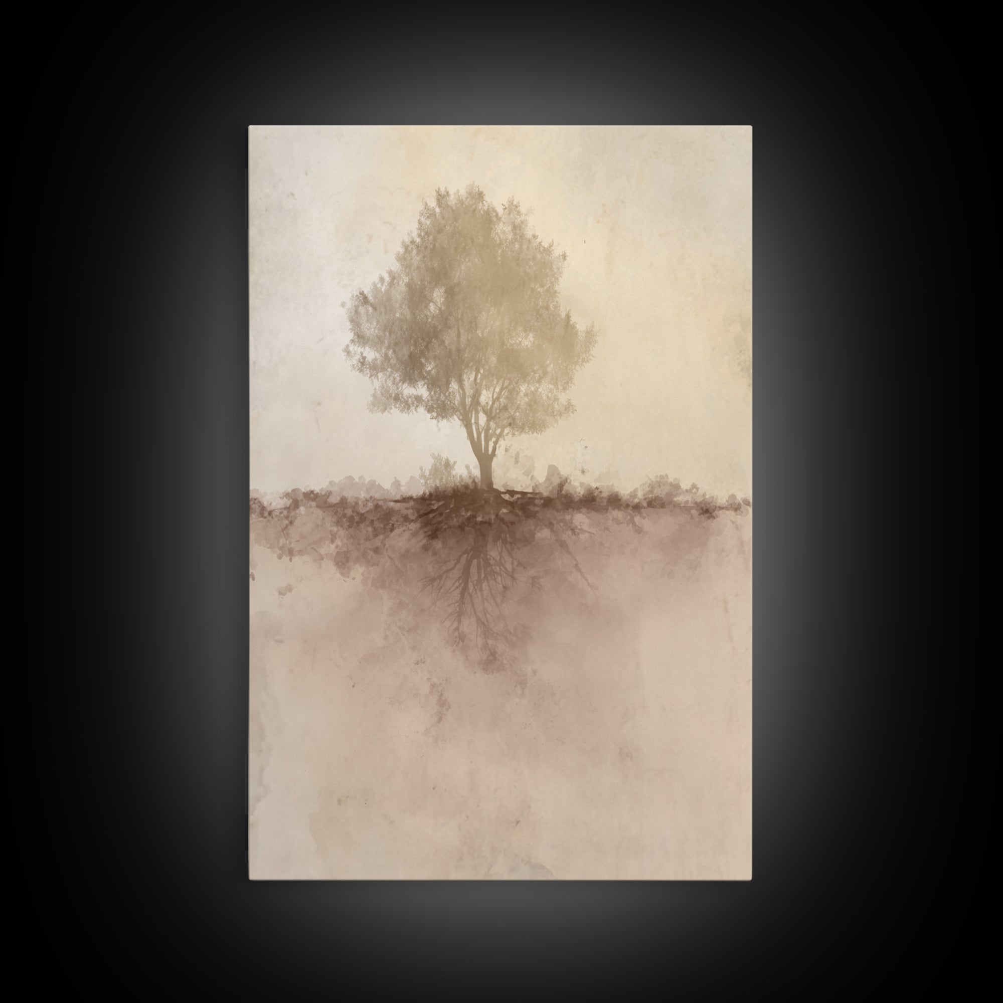 Hidden Roots Light, Framed Canvas Print, Christian Art Canvas, Christian Wall Art, Unique Christian Art, Christian Art Gift, Modern Christi