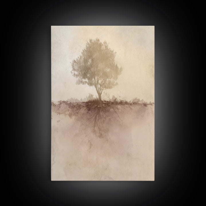 Hidden Roots Light, Framed Canvas Print, Christian Art Canvas, Christian Wall Art, Unique Christian Art, Christian Art Gift, Modern Christi