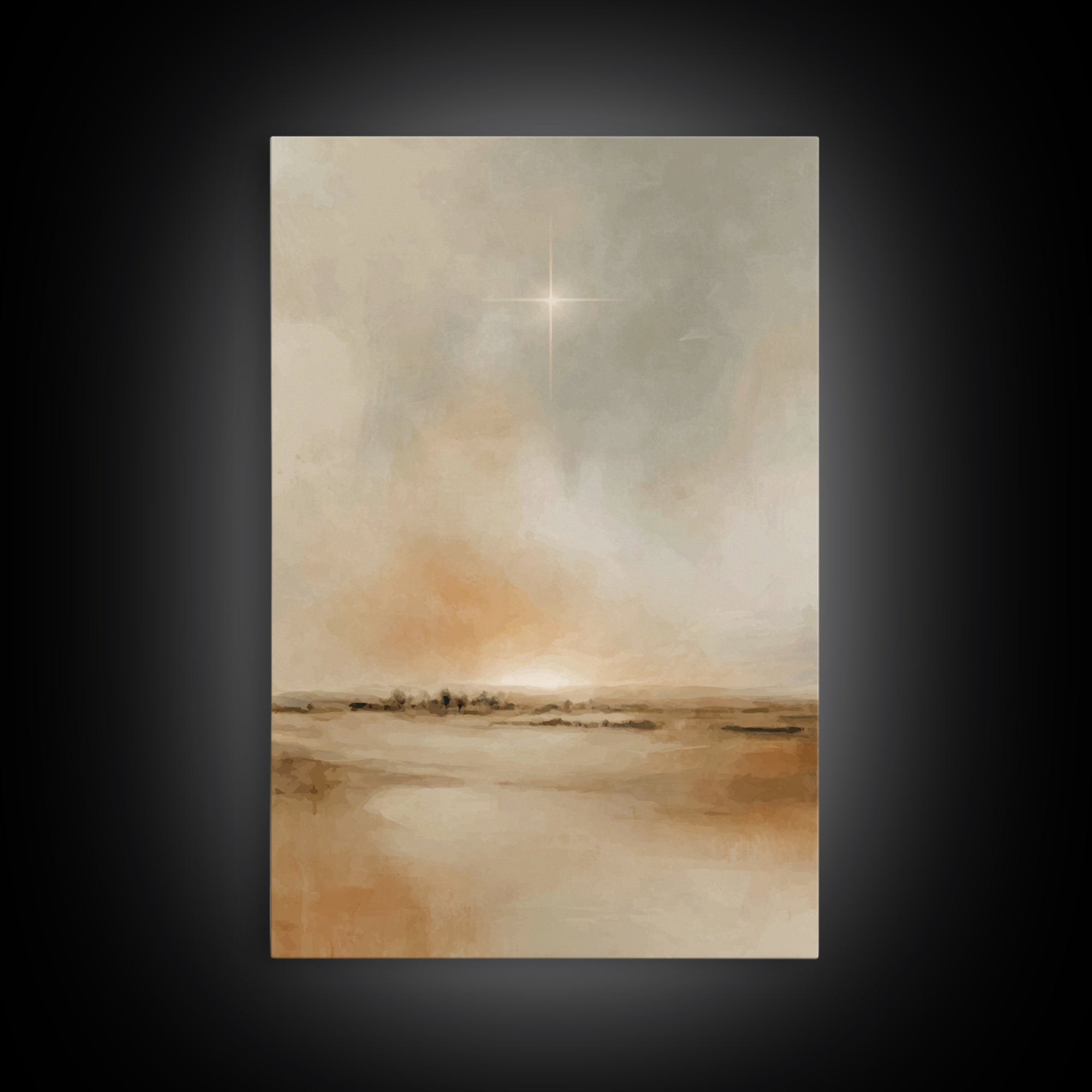 Star Of Soft Glory – Framed Canvas Print – Christian Christmas Art – Christmas Wall Art – Christian Art Canvas – Christmas Art Prints – Chr
