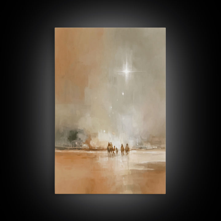 Bethlehem Radiance – Framed Canvas Print – Christian Art Canvas – Christian Christmas Art – Christmas Wall Art – Christian Art – Jesus Pain