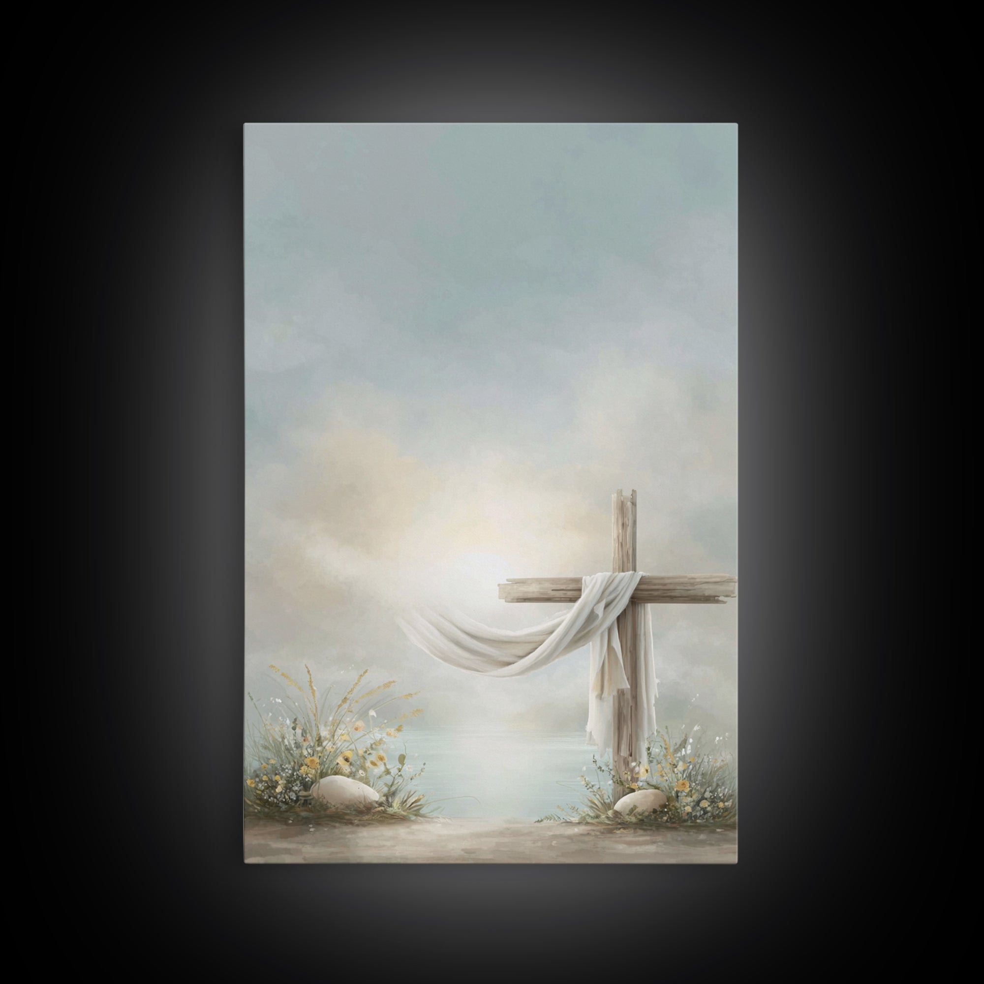 Morning of Grace – Framed Canvas Print – Christian Wall Art – Christian Art Canvas – Christian Painting – Christian Christmas Art