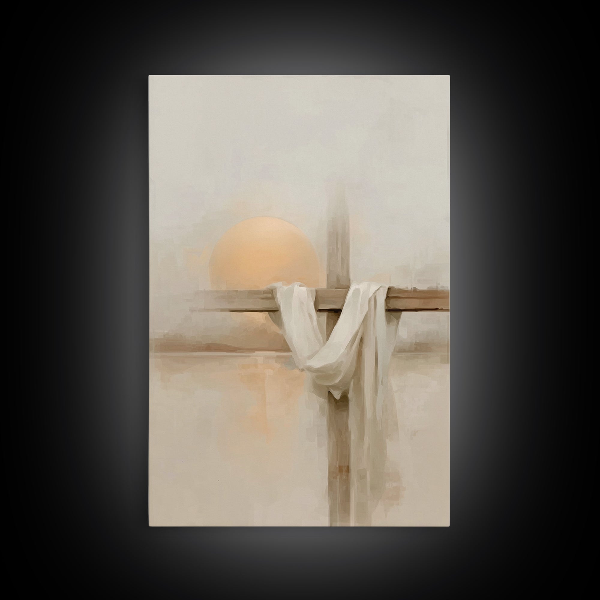 Risen Hope, Framed Canvas Print, Christian Wall Art, Christian Art Canvas, Christian Painting, Christian Christmas Art