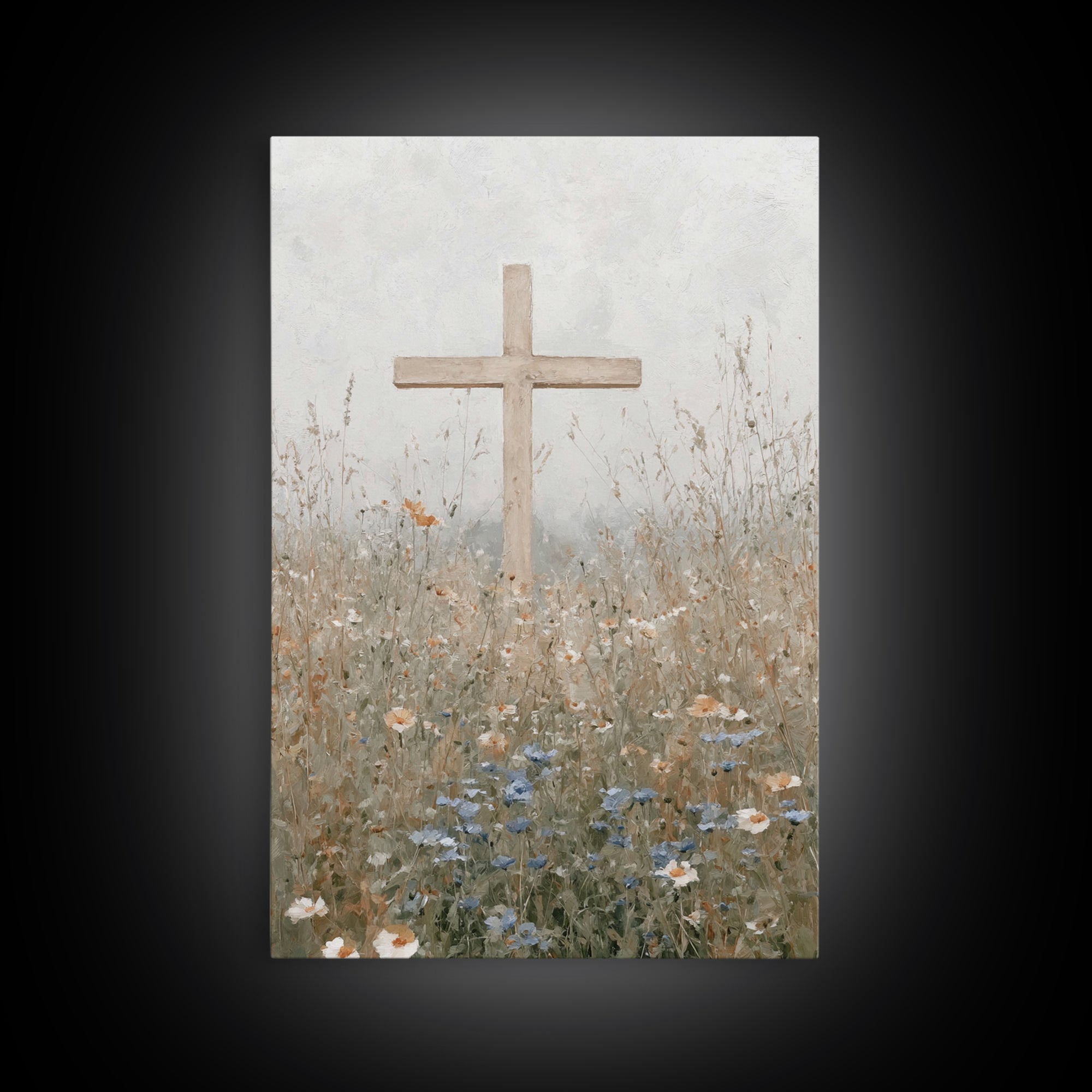 Fields Of Grace, Framed Canvas Print, Christian Art Canvas, Christian Wall Art, Christian Art Print, Christian Decor