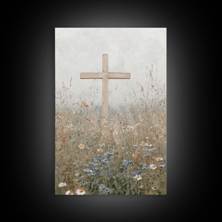 Fields Of Grace, Framed Canvas Print, Christian Art Canvas, Christian Wall Art, Christian Art Print, Christian Decor
