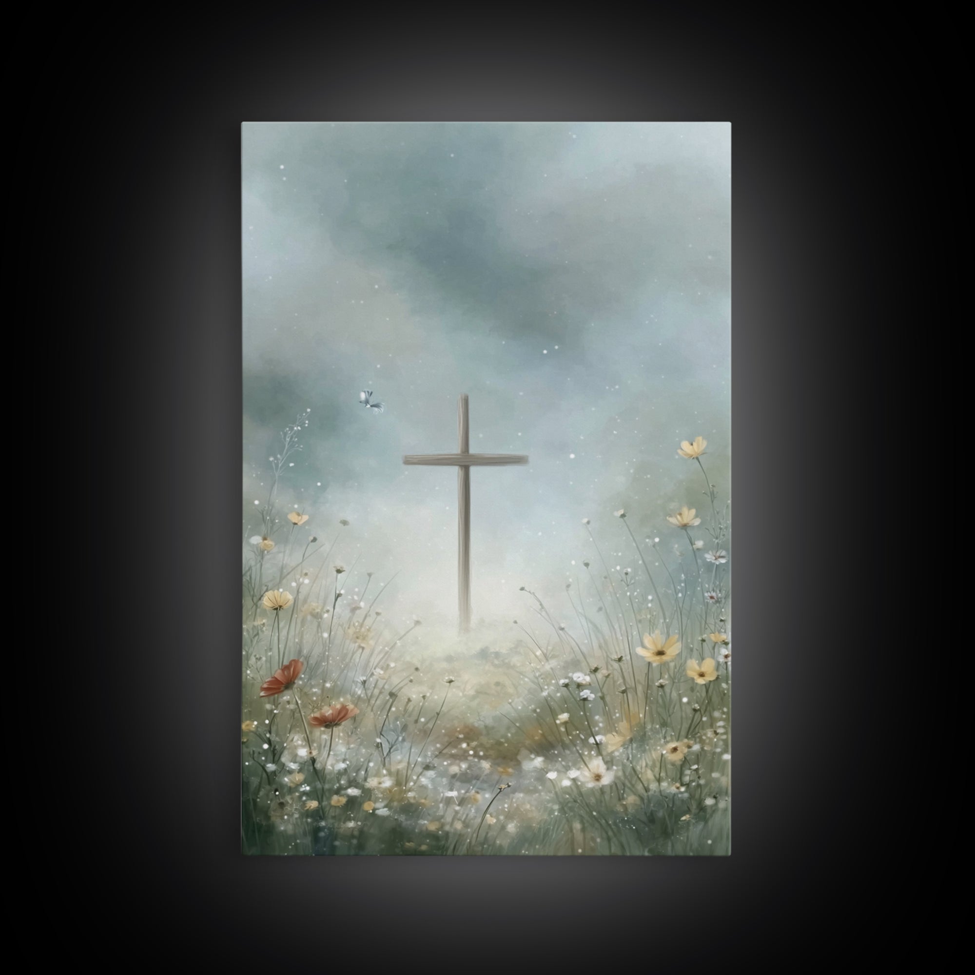 Heavenly Stillness | Framed Canvas Print | Christian Art Canvas | Christian Wall Art | Christian Art Print | Christian Christmas Art