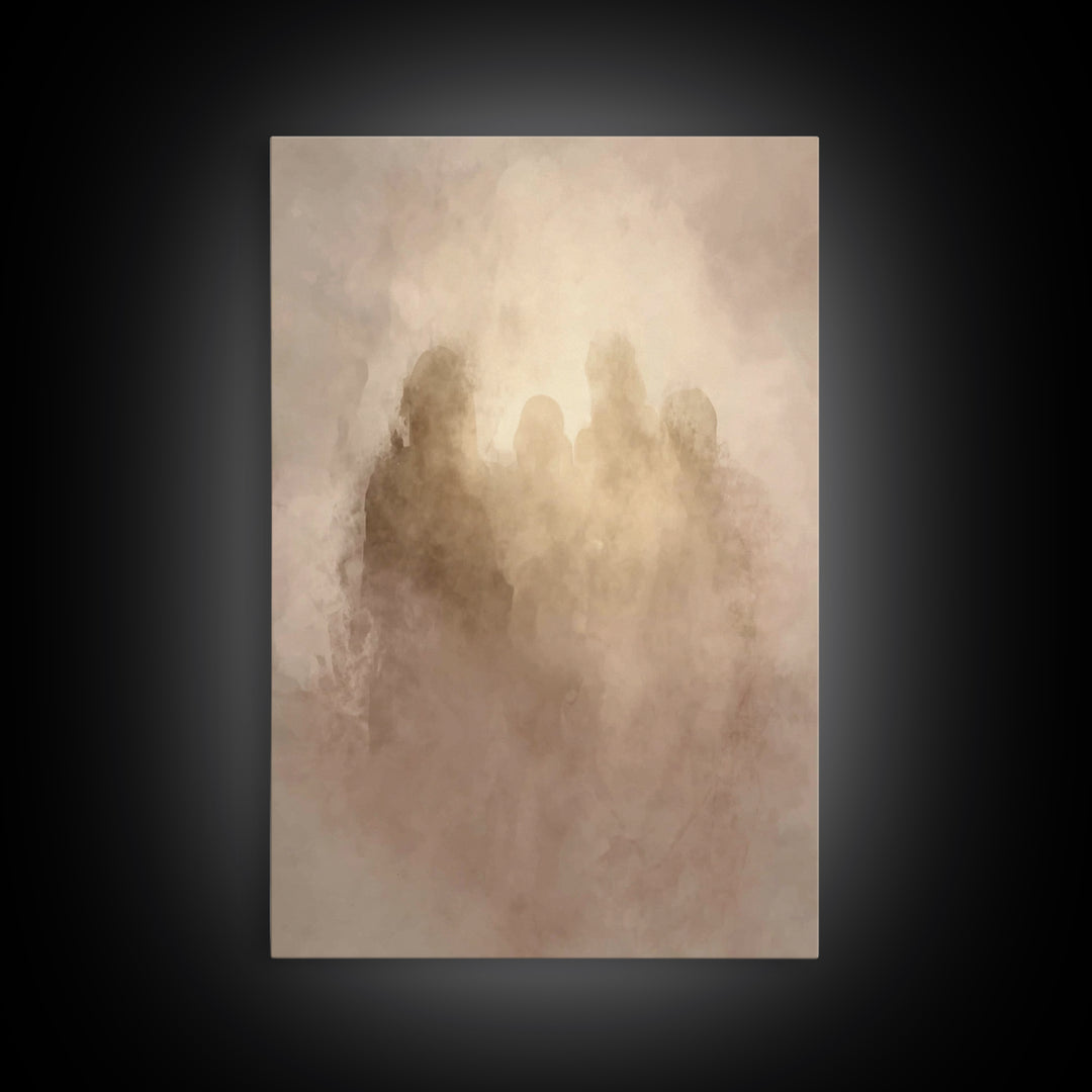 Sacred Gathering – Framed Canvas Print – Christian Wall Art – Christian Art Canvas – Christian Art Print – Christian Christmas Art