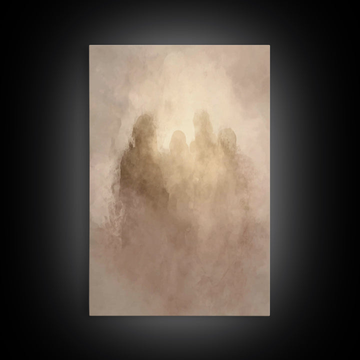 Sacred Gathering – Framed Canvas Print – Christian Wall Art – Christian Art Canvas – Christian Art Print – Christian Christmas Art