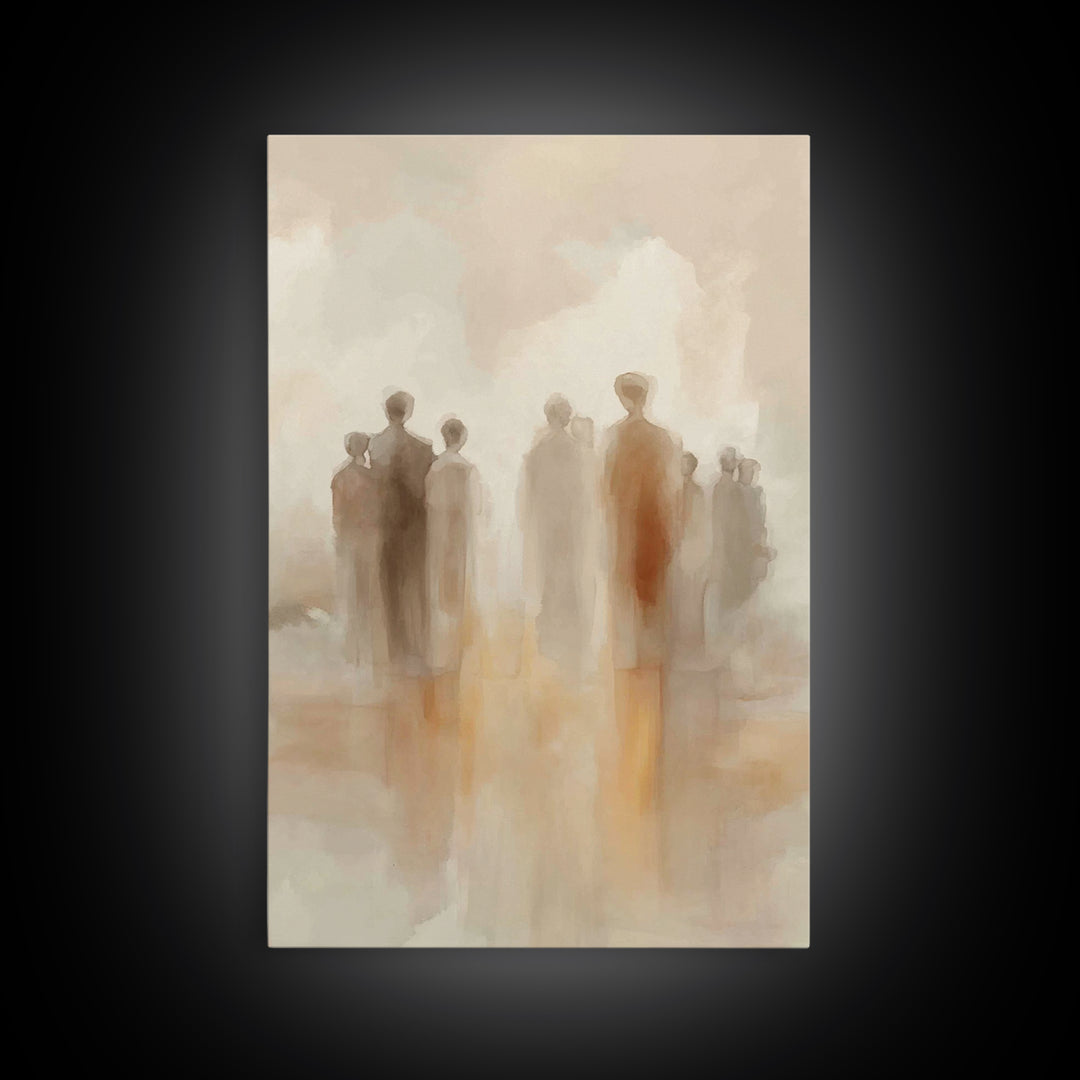 Silent Fellowship - Framed Canvas Print - Christmas Art - Christian Wall Art - Christian Decor - Jesus Painting - Christian Art Canvas