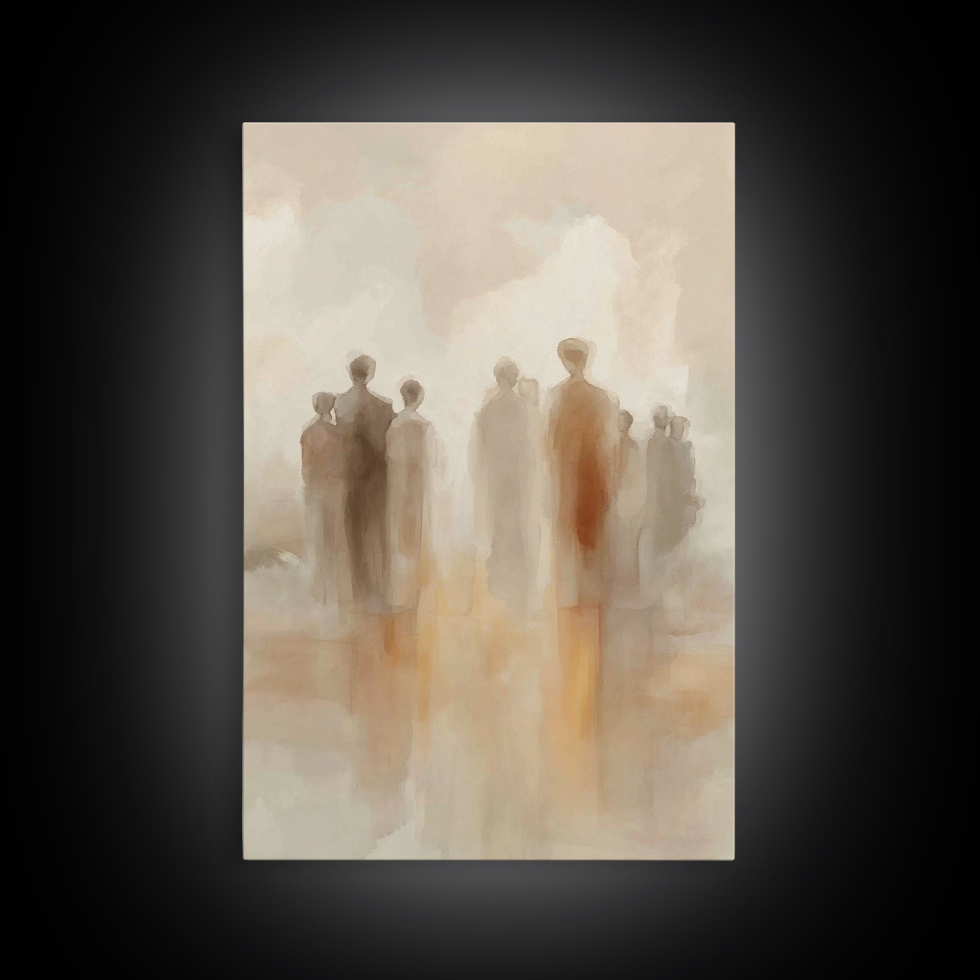Silent Fellowship - Framed Canvas Print - Christmas Art - Christian Wall Art - Christian Decor - Jesus Painting - Christian Art Canvas