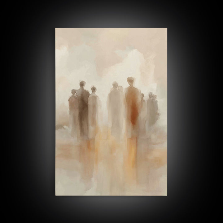 Silent Fellowship - Framed Canvas Print - Christmas Art - Christian Wall Art - Christian Decor - Jesus Painting - Christian Art Canvas