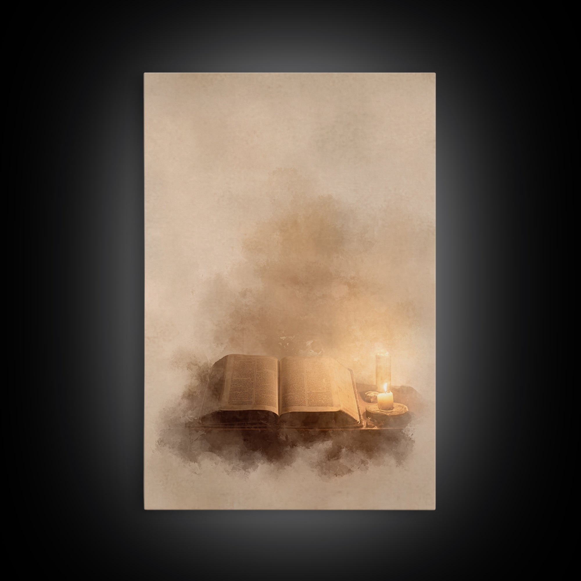 Sacred Illumination - Framed Canvas Print - Christian Art Canvas - Christian Decor - Jesus Painting - Christian Wall Art - Christmas Art