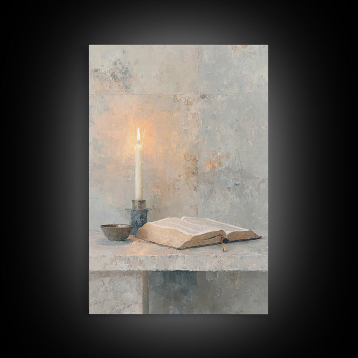 Enduring Scripture - Framed Canvas Print - Christian Art Canvas - Christian Wall Art - Jesus Painting - Christian Decor - Christmas Art