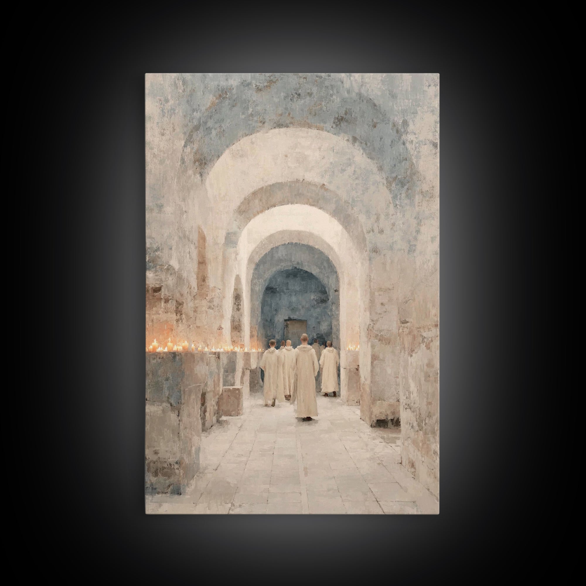 Procession Of Light – Framed Canvas Print – Christian Christmas Art – Christian Wall Art – Christmas Canvas Wall Art – Christian Art Canvas