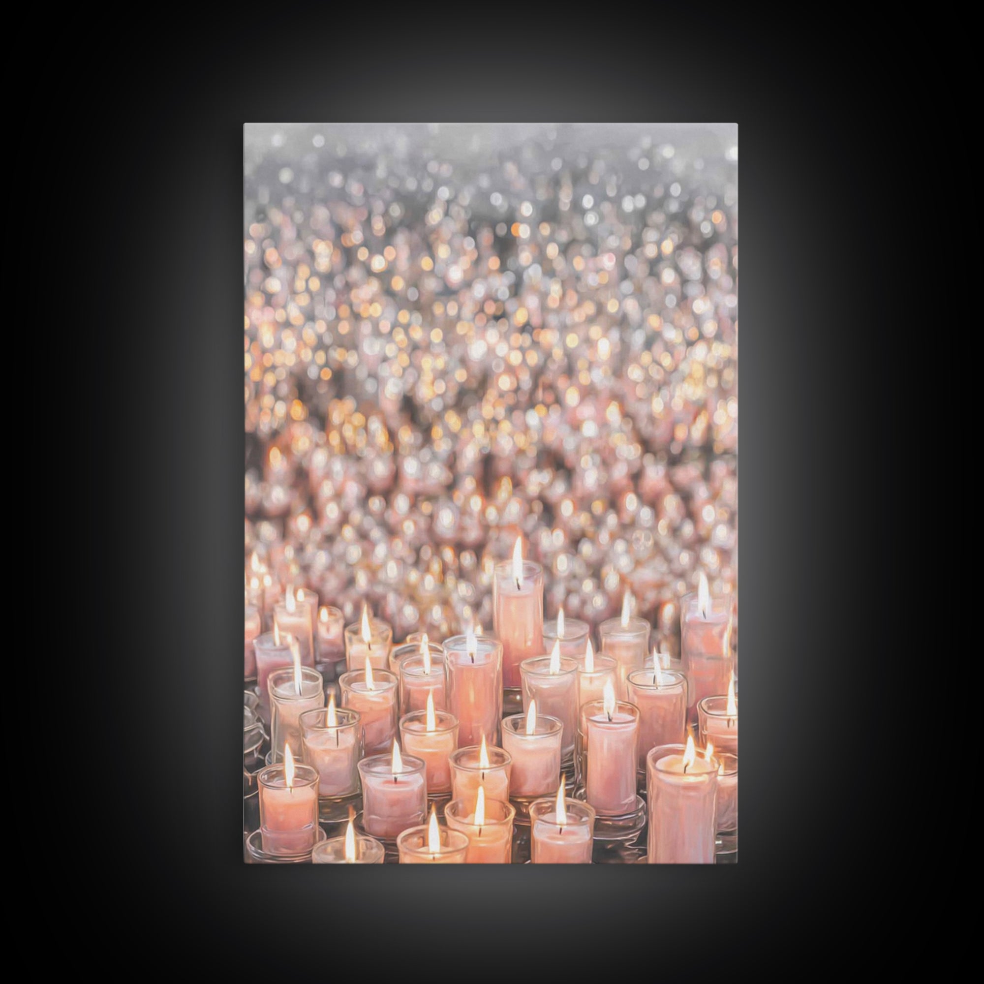 Candlelight Blessings – Framed Canvas Print – Christian Wall Art – Christmas Art Prints – Christian Art Canvas – Subtle Christian Art – Chr