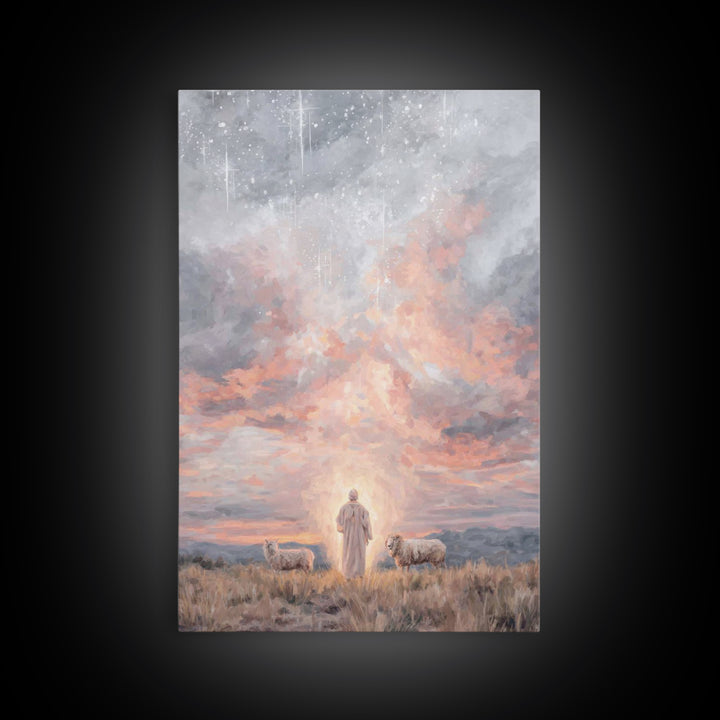 Dawn Of Promise – Framed Canvas Print – Christian Art Canvas – Christian Wall Art – Subtle Christian Art – Christian Christmas Art – Christ
