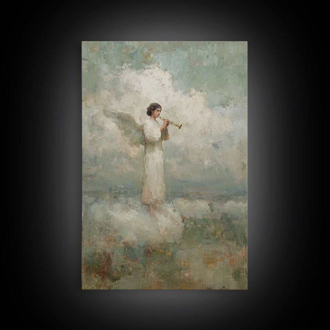 Angel Of Dawn | Framed Canvas Print | Christian Art Canvas | Christian Wall Art | Vintage Christian Art | Christian Painting | Christian Gi