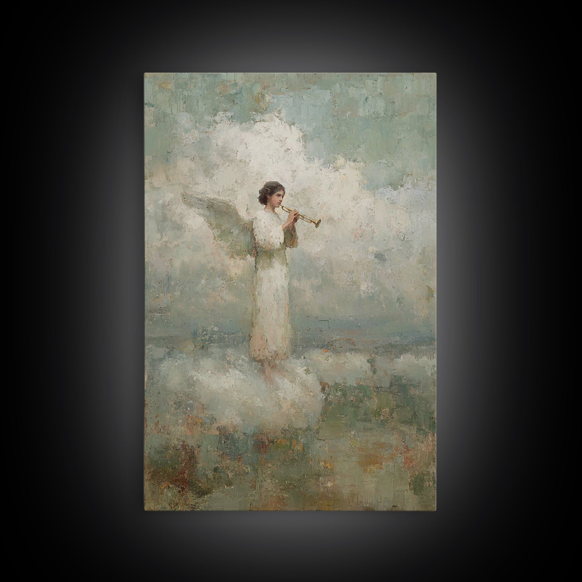 Angel Of Dawn | Framed Canvas Print | Christian Art Canvas | Christian Wall Art | Vintage Christian Art | Christian Painting | Christian Gi