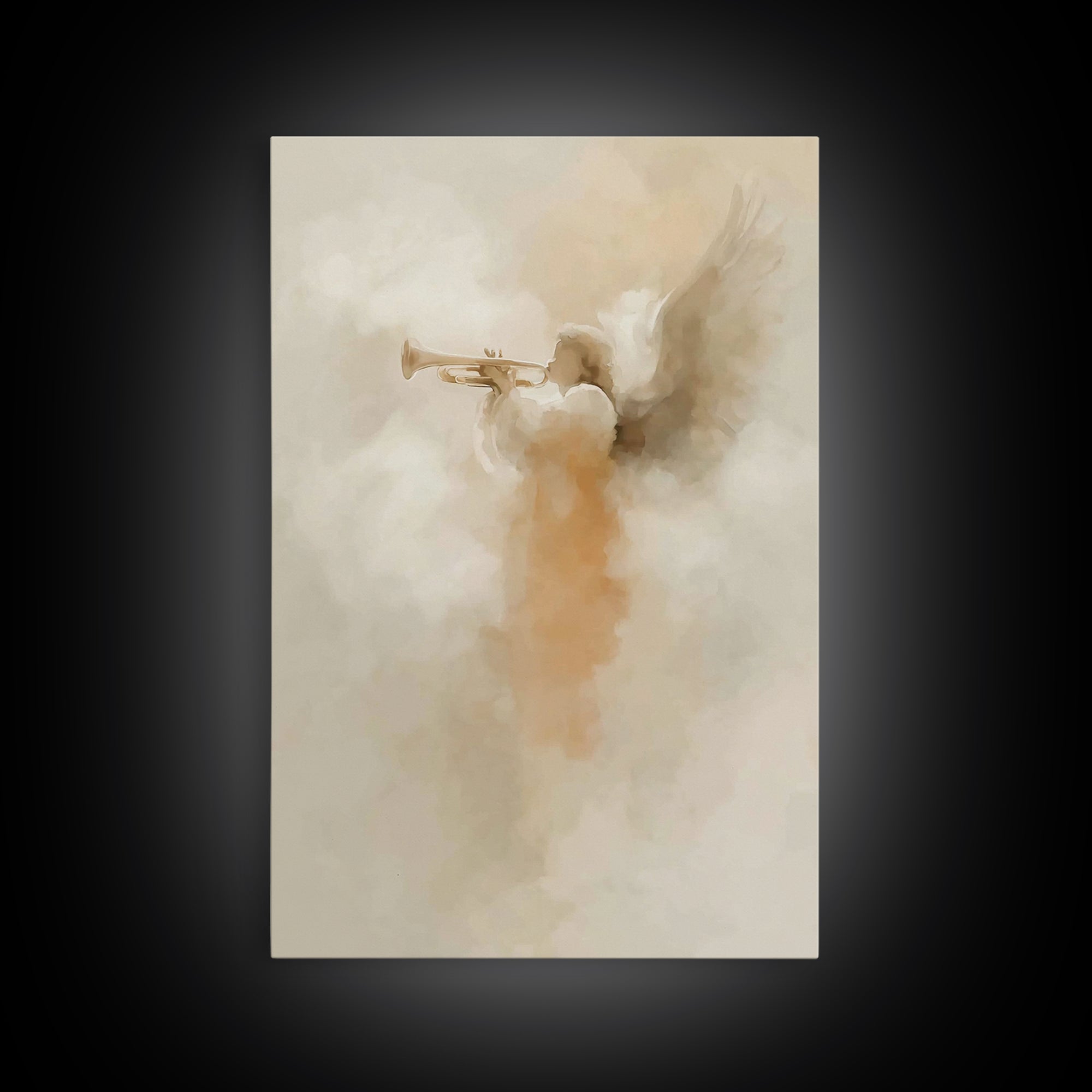 Heavenly Messenger, Framed Canvas Print, Christian Art Prints, Christian Wall Art, Subtle Christian Art, Christian Christmas Art, Christian