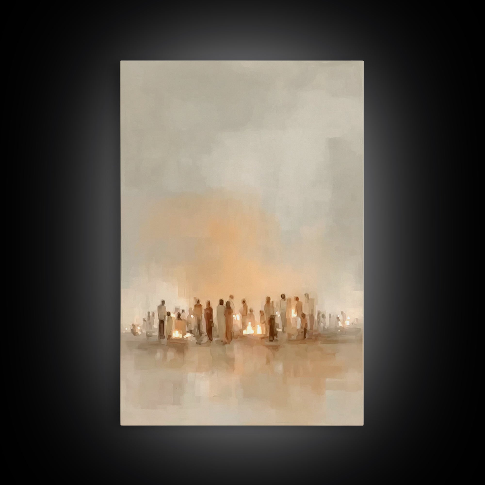Sacred Ember Rise – Framed Canvas Print – Christian Art Canvas – Minimalist Christian Art – Christian Wall Art – Christmas Art Prints – Chr