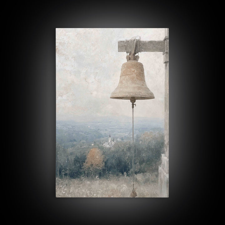 Mountain Bell Stillness – Framed Canvas Print – Christian Wall Art – Christian Art Canvas – Christian Gift – Christian Decor