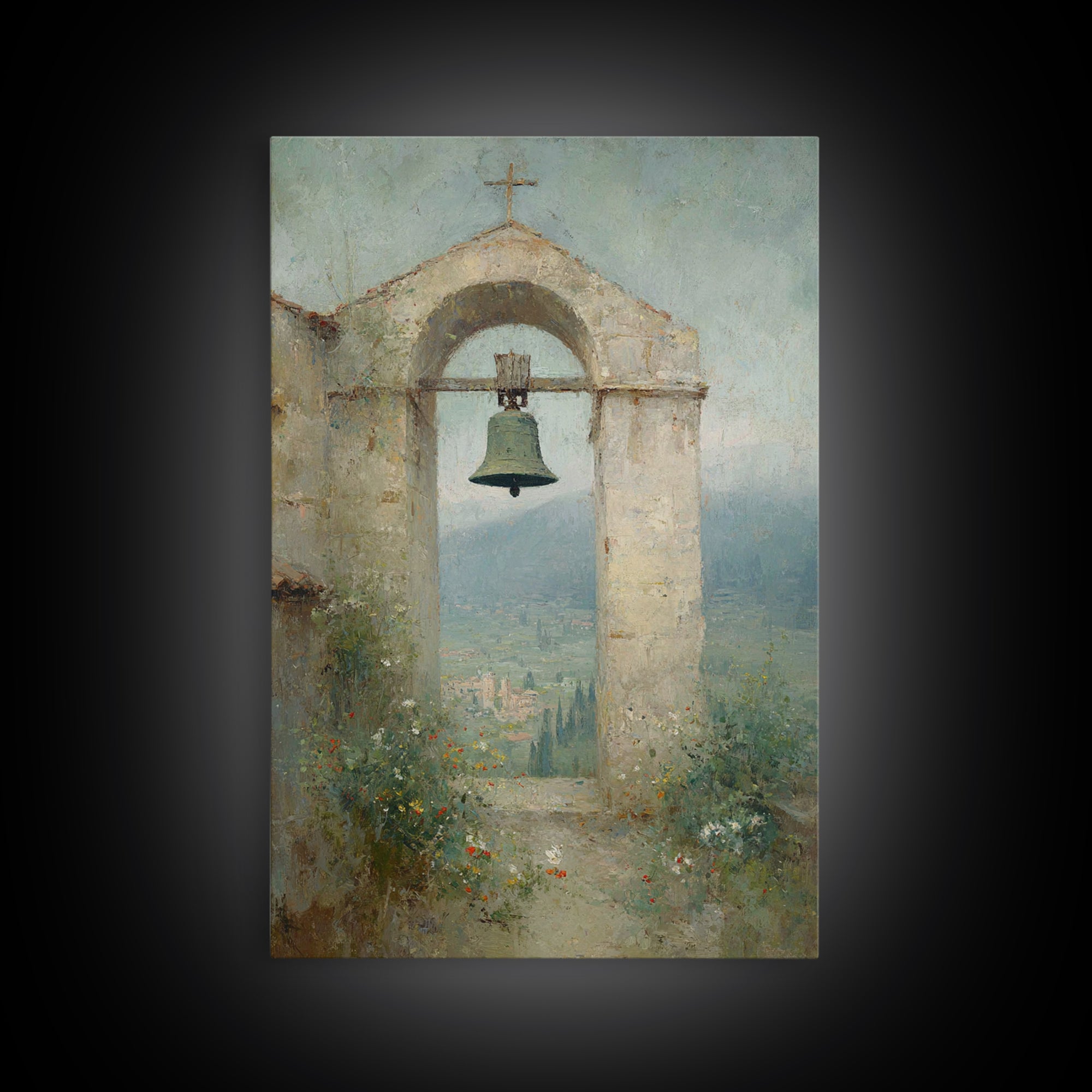 Valley Bell Blessing, Framed Canvas Print, Christian Wall Art, Christian Art Canvas, Christian Decor, Christian Gift
