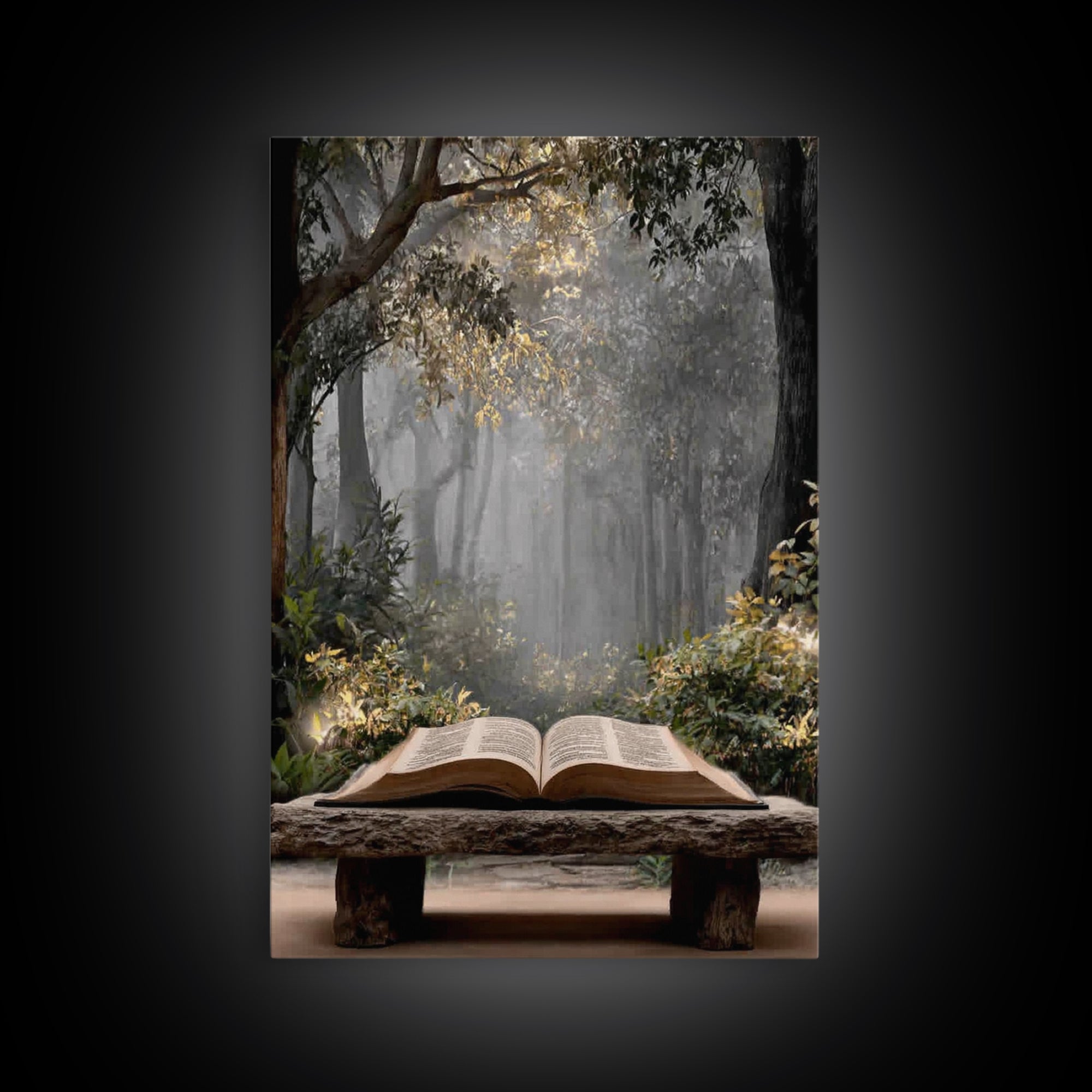 Forest Of The Word – Framed Canvas Print – Christian Wall Art – Christian Art Canvas – Christian Gift – Subtle Christian Art