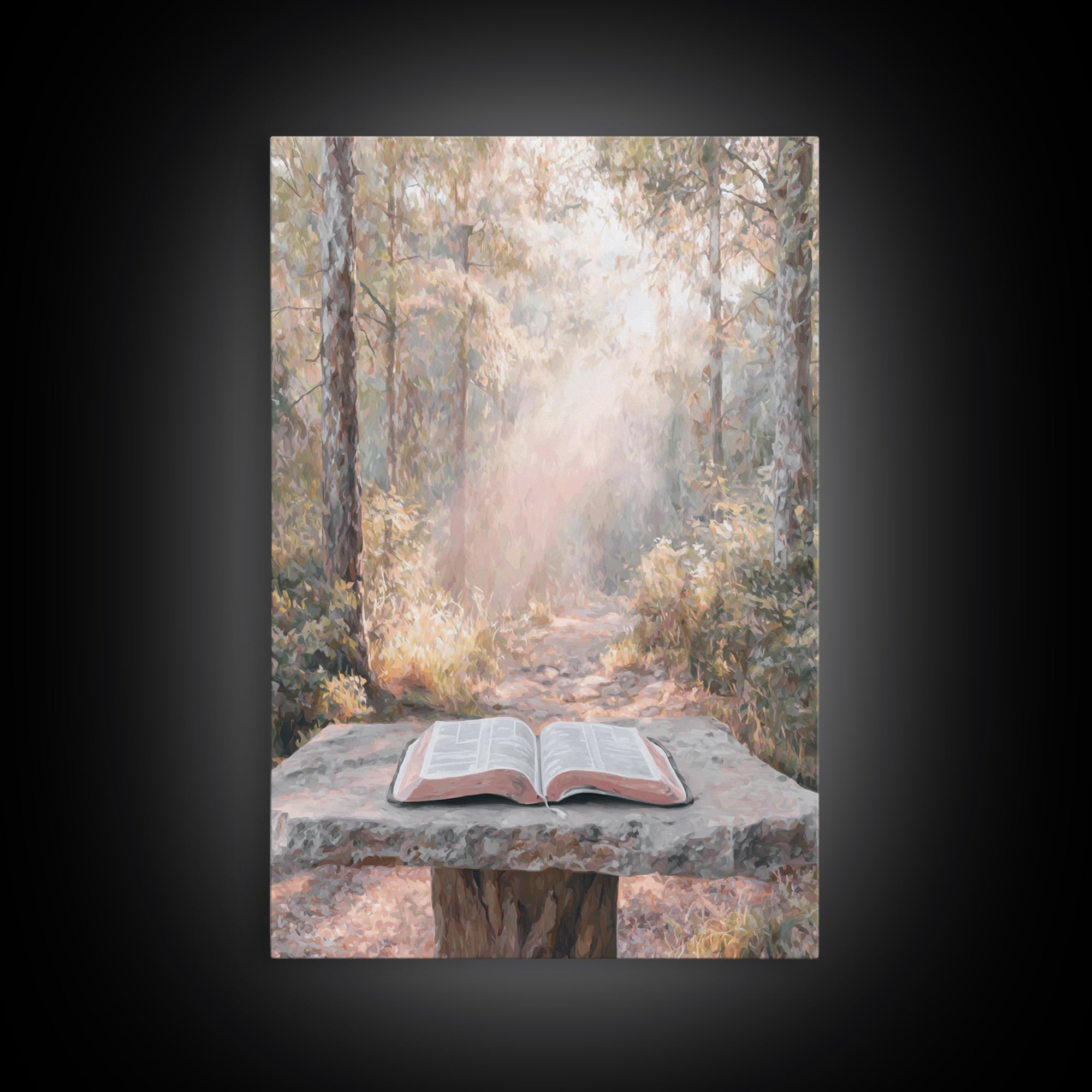 Morning Path Scripture, Framed Canvas Print, Christian Wall Art, Christian Art Canvas, Christian Gift, Minimalist Christian Art