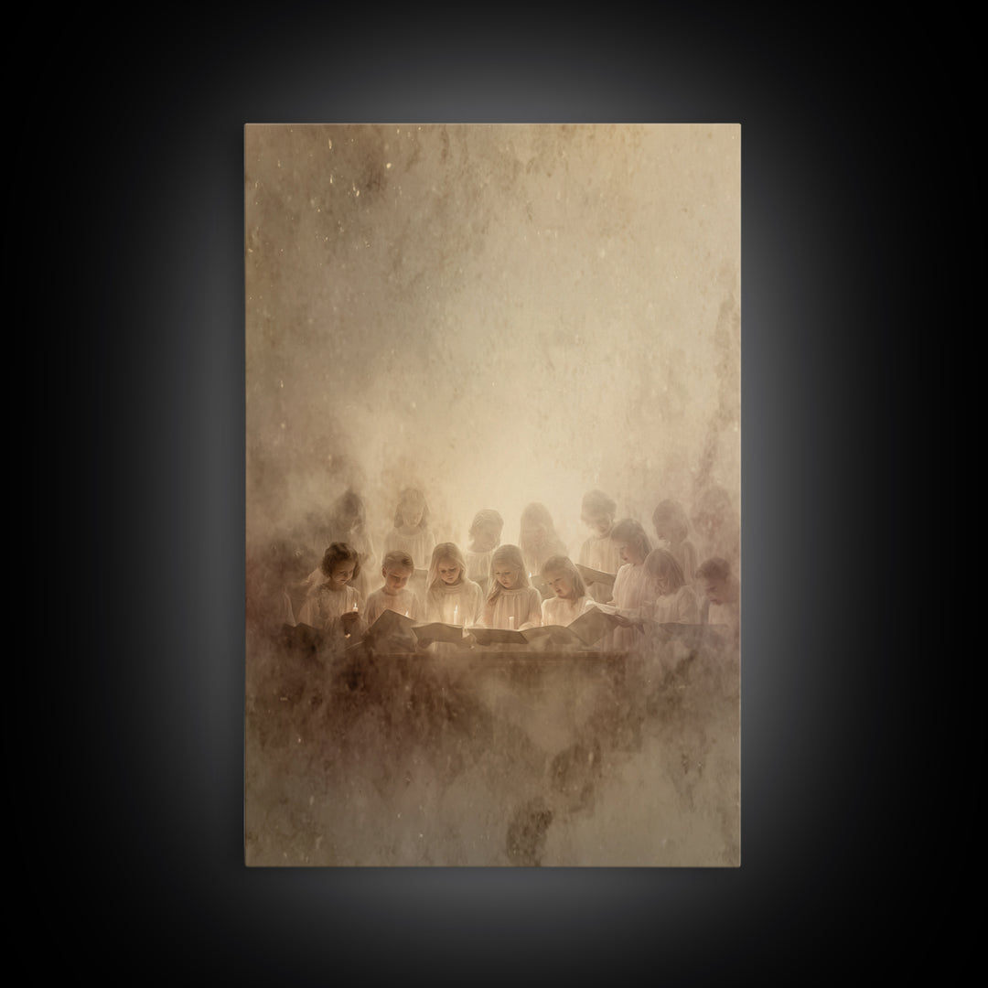 Heavenly Choir – Framed Canvas Print – Christian Art Canvas – Christian Wall Art – Christmas Art – Christian Decoration – Christian Gift