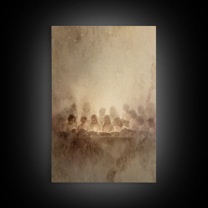 Heavenly Choir – Framed Canvas Print – Christian Art Canvas – Christian Wall Art – Christmas Art – Christian Decoration – Christian Gift
