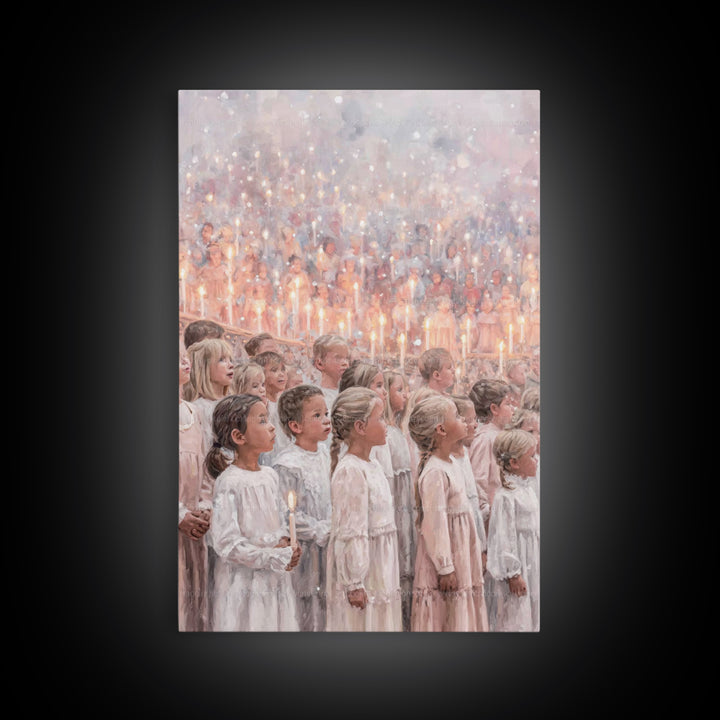 Candlelit Wonder – Framed Canvas Print – Christmas Wall Art – Christian Art Canvas – Christian Decor – Christmas Art – Christian Gift Ideas
