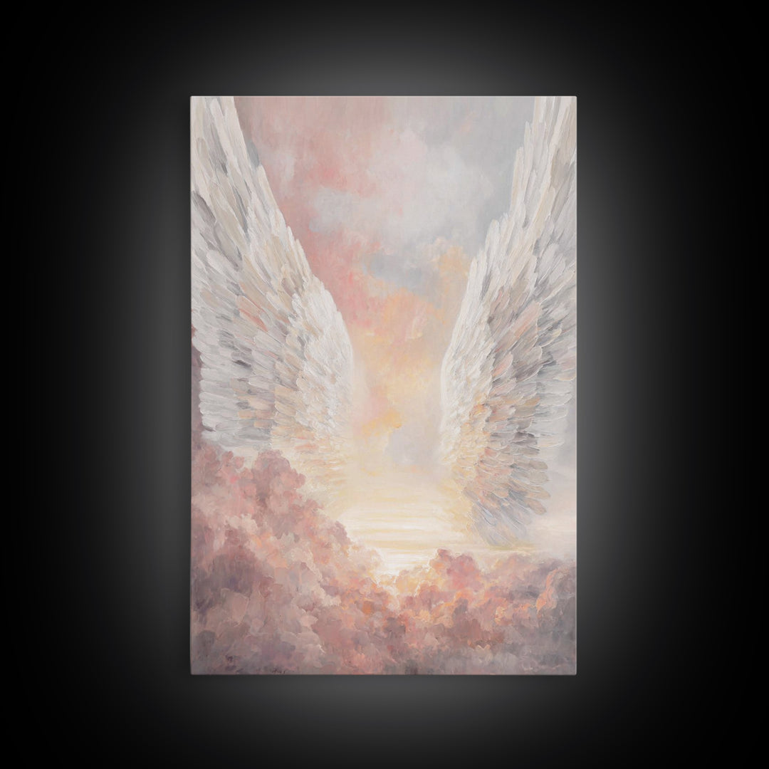 Wings Of Dawn – Framed Canvas Print – Christian Wall Art – Christian Art Canvas – Christmas Art – Christian Decoration – Christian Gift Ide