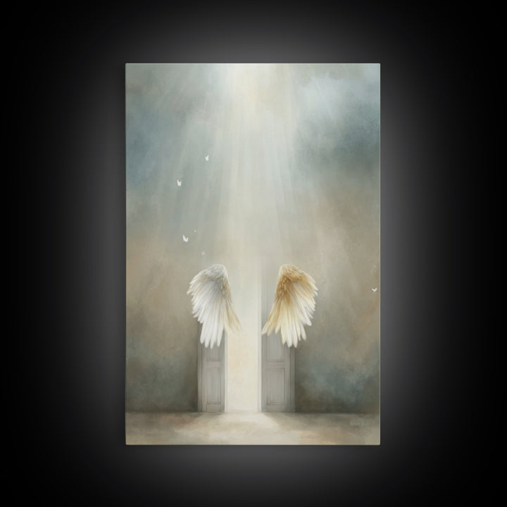 Gates Of Radiance – Framed Canvas Print – Christian Wall Art – Christian Art Canvas – Christian Decor – Christian Christmas Art – Christian
