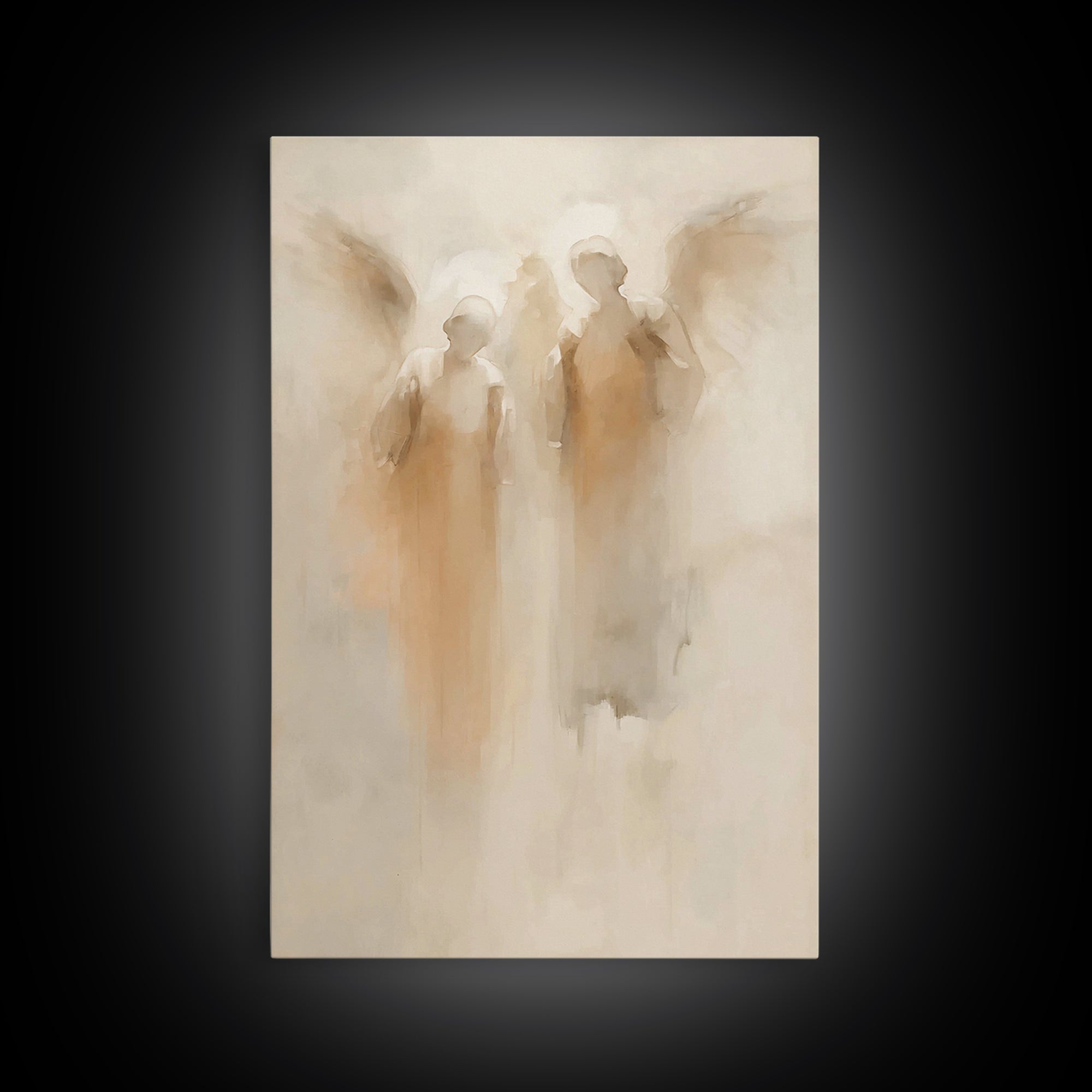 Silent Watchers – Framed Canvas Print – Christian Art Canvas – Christian Wall Art – Abstract Christian Art – Christian Decor – Christian Gi