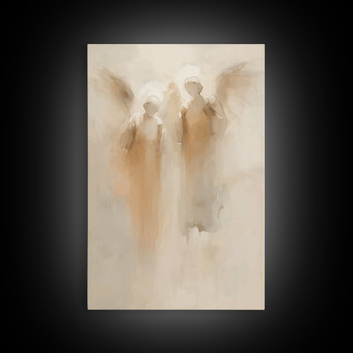 Silent Watchers – Framed Canvas Print – Christian Art Canvas – Christian Wall Art – Abstract Christian Art – Christian Decor – Christian Gi