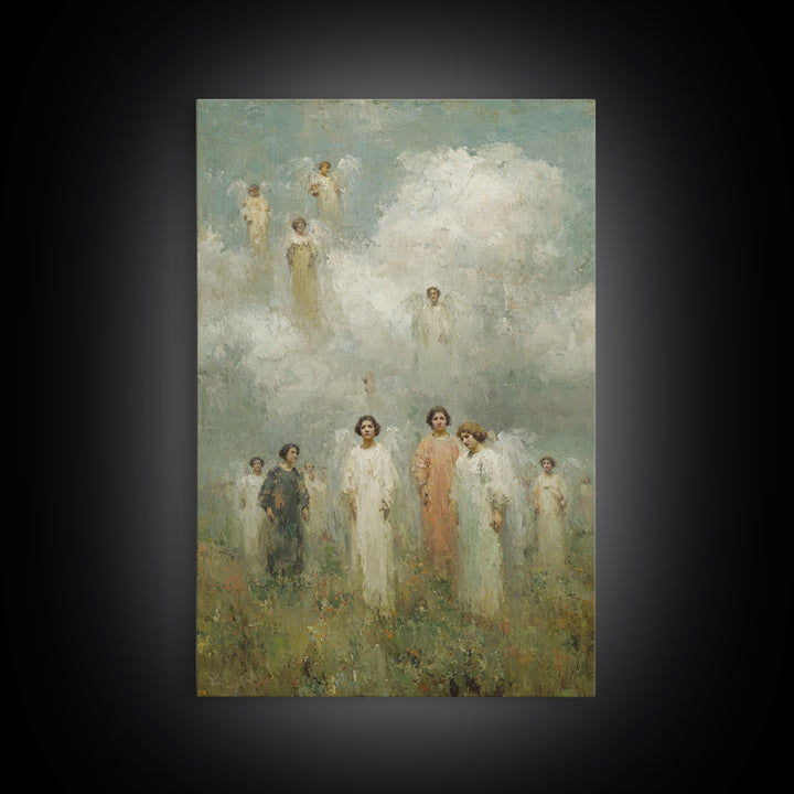 Hosts Of Light – Framed Canvas Print – Christian Wall Art – Christian Art Canvas – Christian Painting – Christian Art Print – Christian Gif