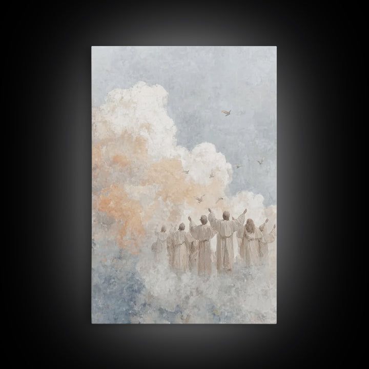 Praise Ascending – Framed Canvas Print – Christian Art Canvas – Christian Wall Art – Christian Art Print – Christian Decor – Christian Gift