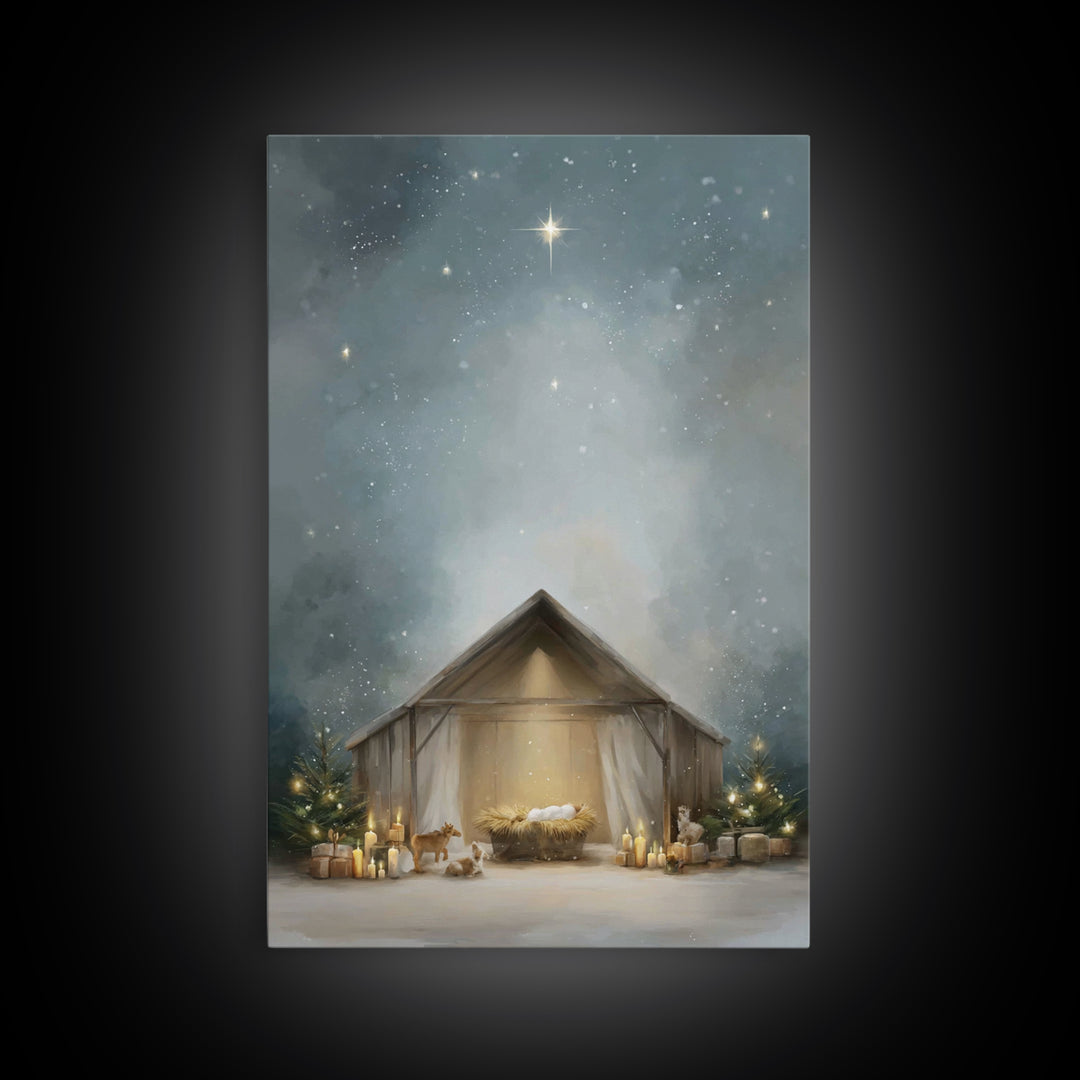 Star Of Promise | Framed Canvas Print | Christian Wall Art | Christmas Art Prints | Christian Art Canvas | Jesus Christmas Art | Christian