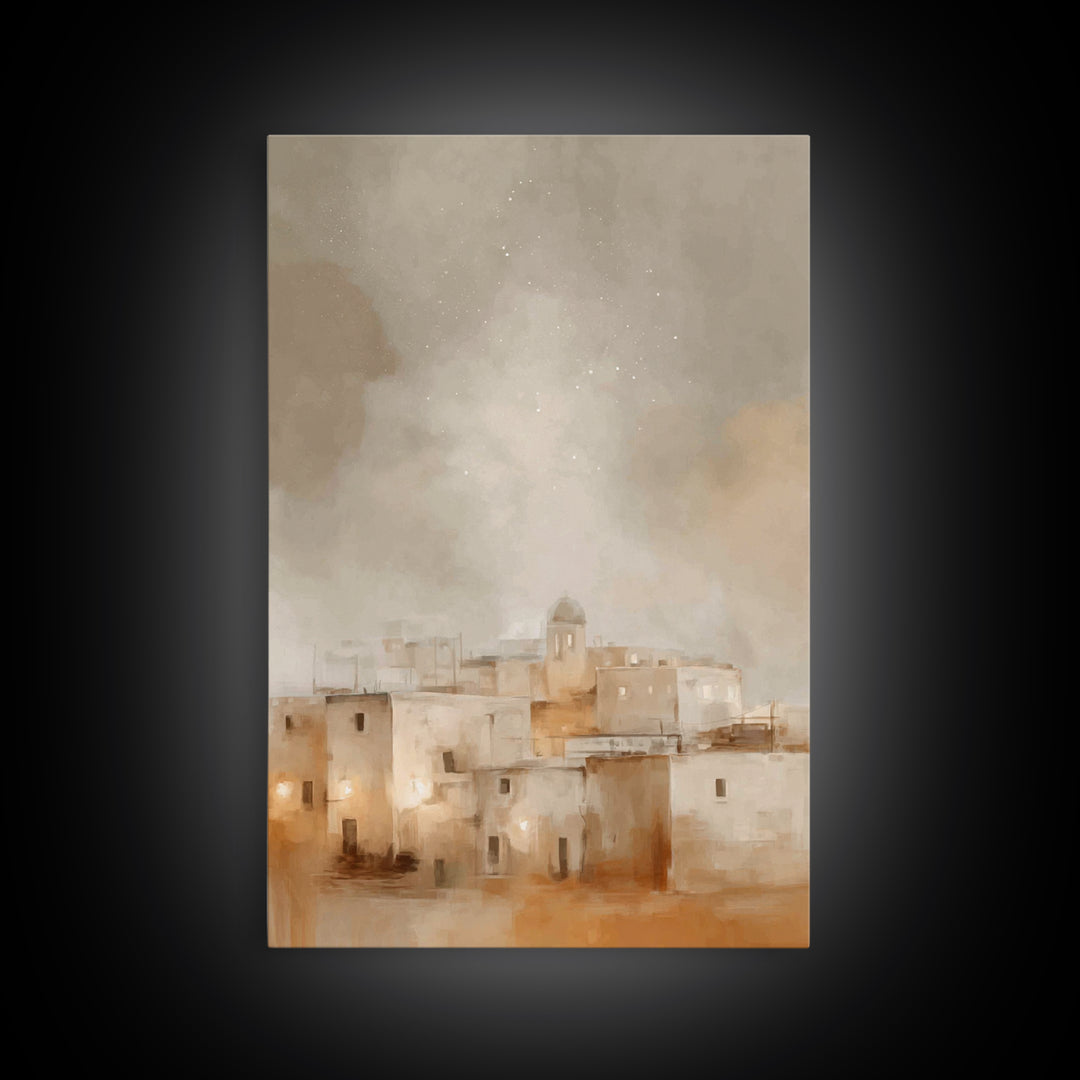 Bethlehem Rising | Framed Canvas Print | Christian Christmas Art | Vintage Christian Art | Christmas Wall Art | Christian Art Canvas | Chri